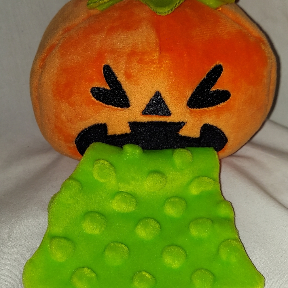 Bark Orange Pumpkin Crinkly Sound And Squeaker Dog Toy